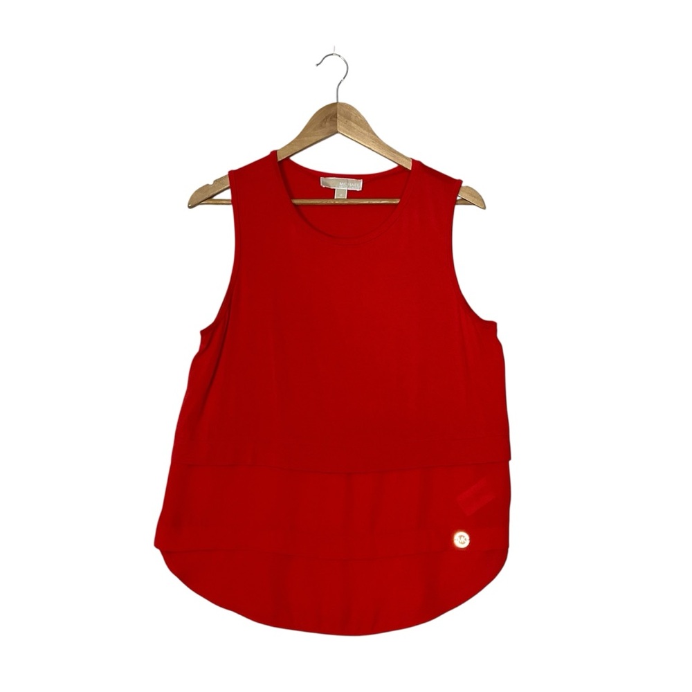 MICHAEL KORS sz Medium Tank Top Blouse Deep Orange Red